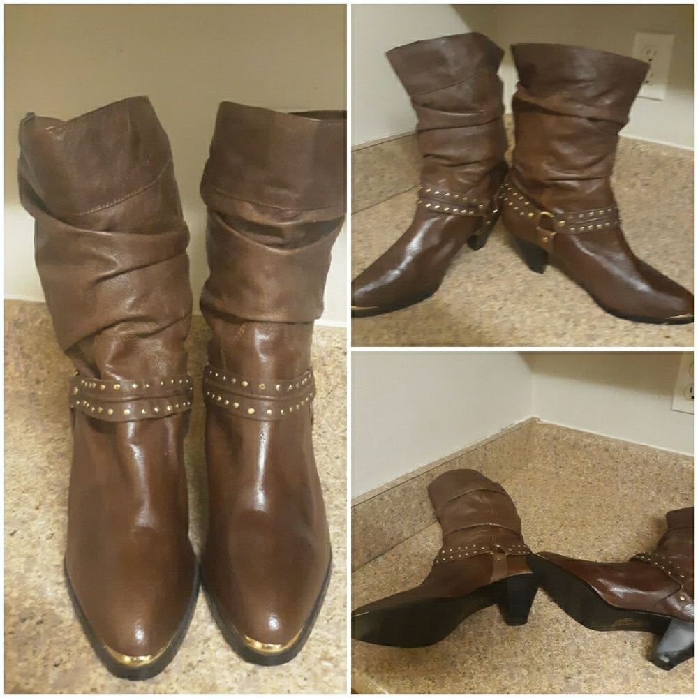 Women  Brown Cowgirls Boots.